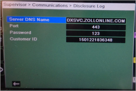 Enter the server DNS name, port, password, and customer ID.